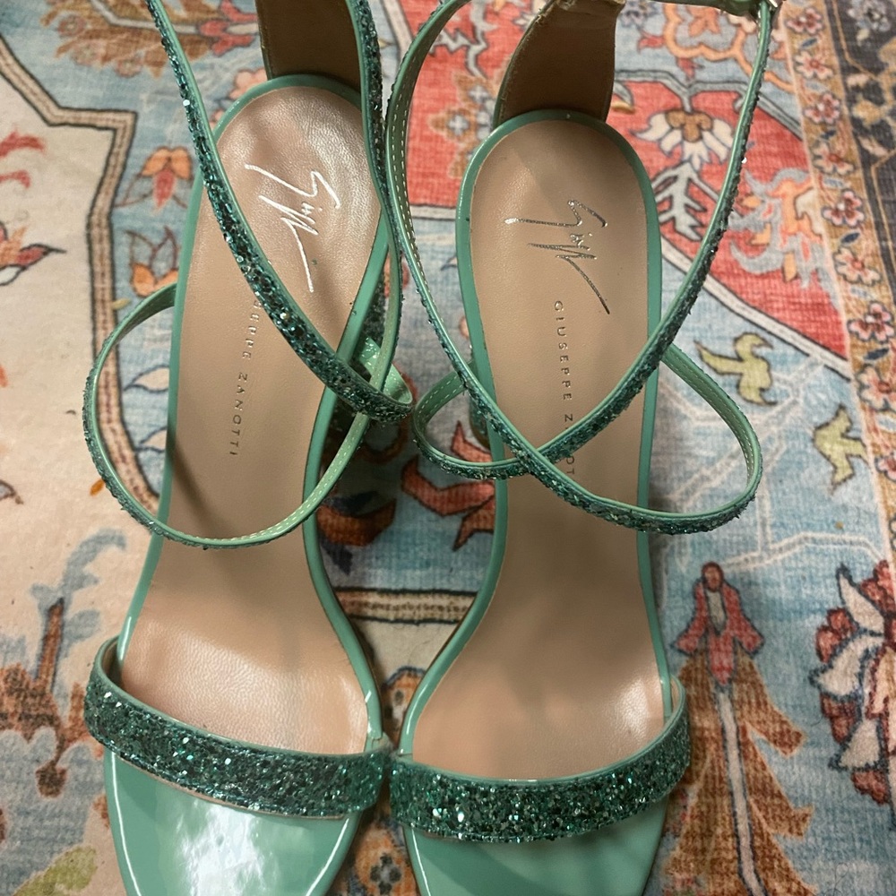 Giuseppe Zanotti Sparkling Green Heels